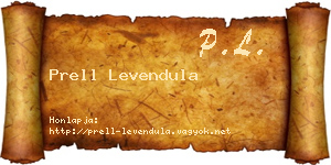Prell Levendula névjegykártya